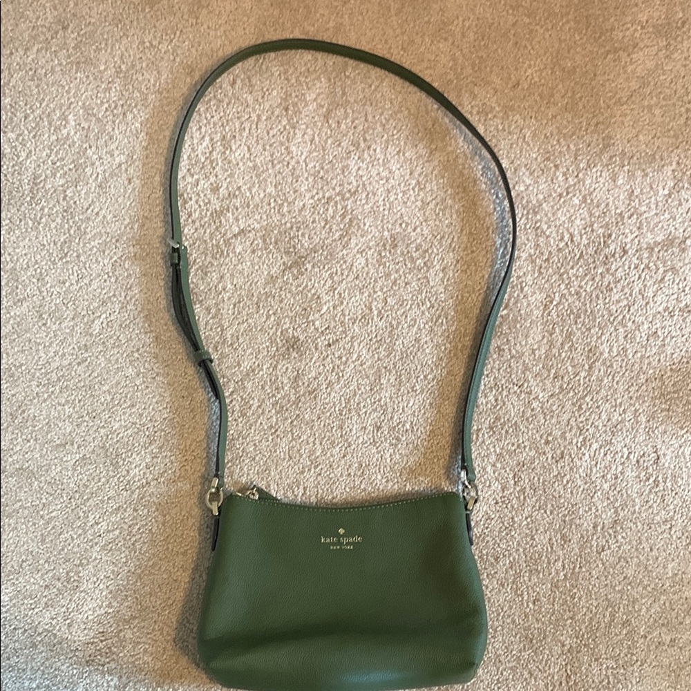 Kate Spade Green Crossbody Bag with Gold Hardware